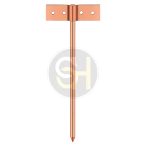 Copper bonded Earthing Rod with point and clamp