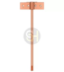 Copper bonded Earthing Rod with thread and clamping accessories